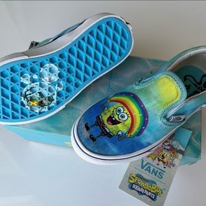 *Limited Edition* Vans SpongeBob SquarePants toddler Sz 11 Rainbow Slip On Shoes